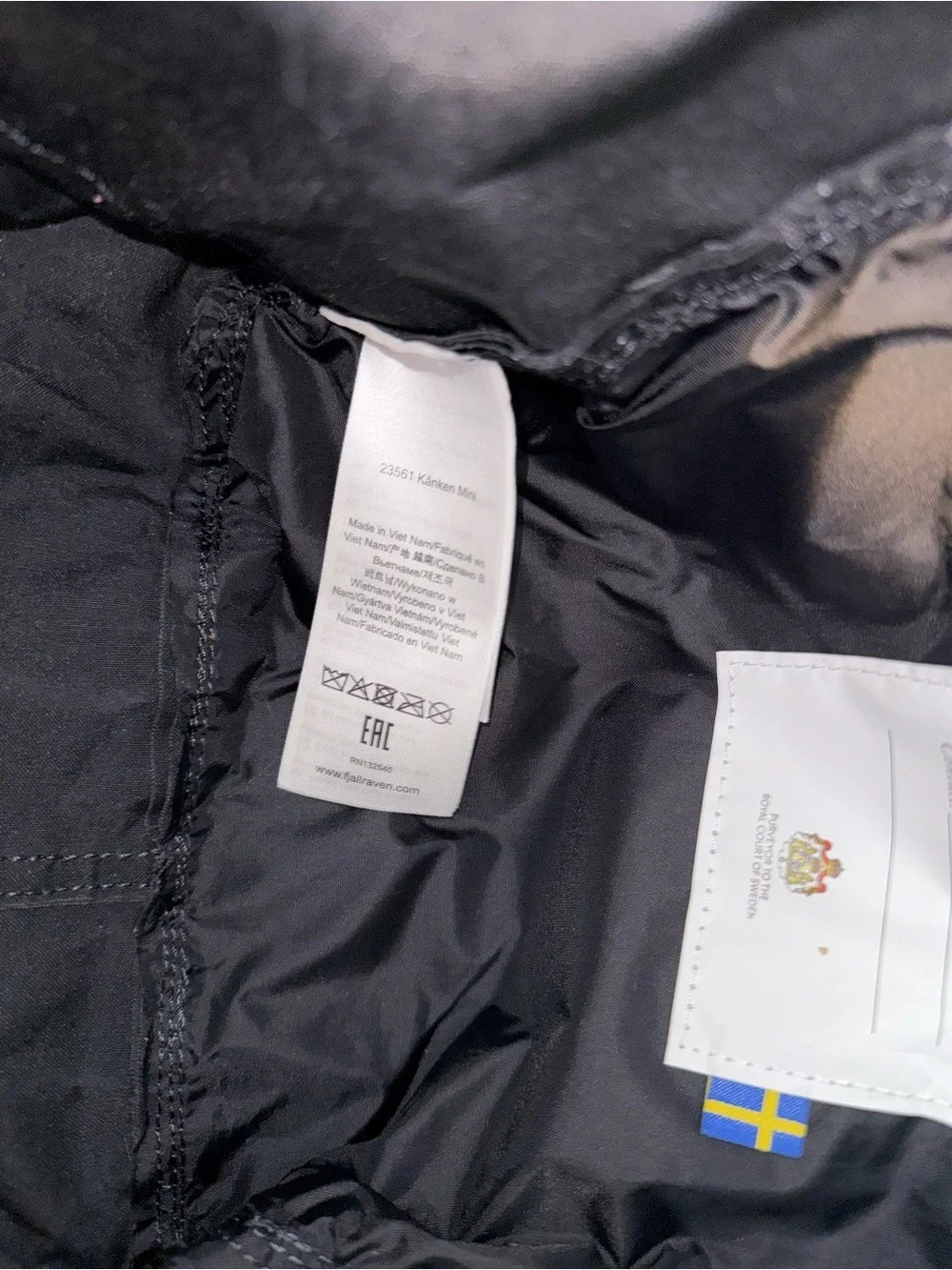 Fjällräven Kånken Mini Backpack Black Classic Travel School Bag